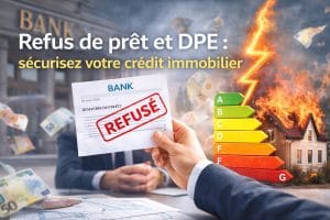 refus de prêt immobilier lié au DPE avec maison énergivore, étiquette énergétique F-G et documents bancaires